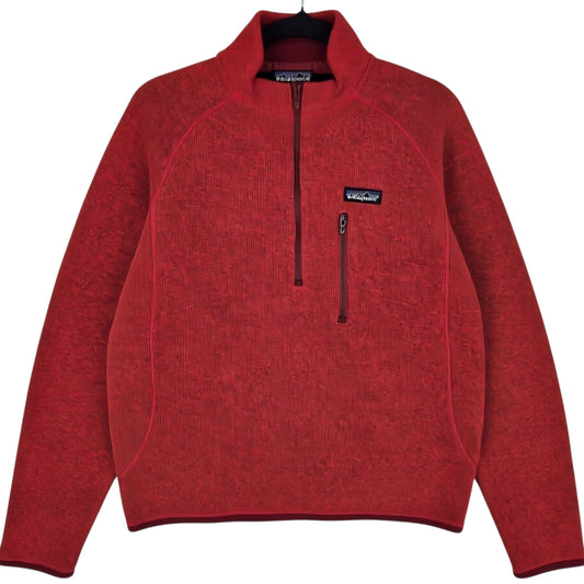 Patagonia Red Quarter Zip Fleece Jumper Size M