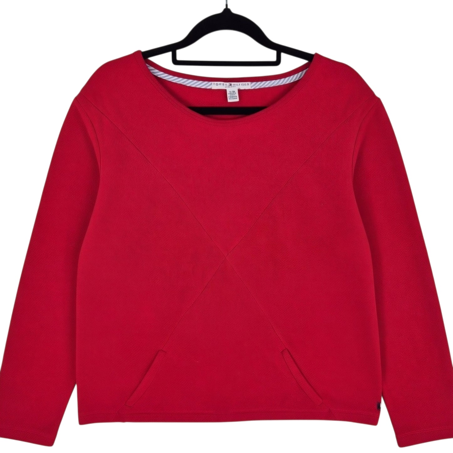 Tommy Hilfiger Sleepwear Womens Red Fleece Jumper Size L