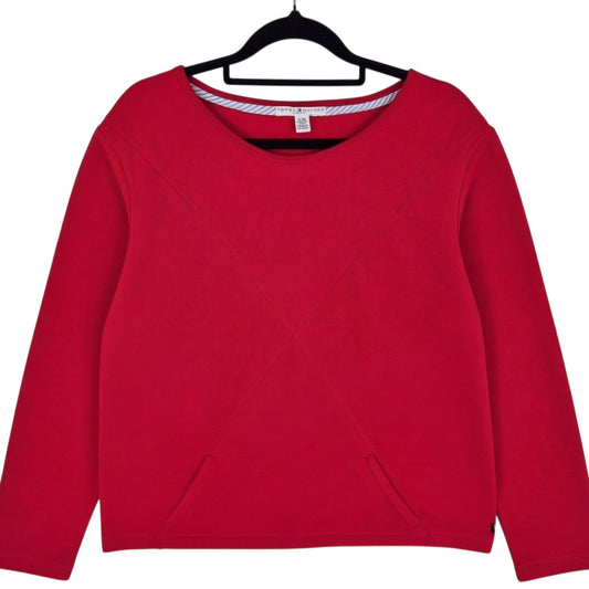 Tommy Hilfiger Sleepwear Womens Red Fleece Jumper Size L