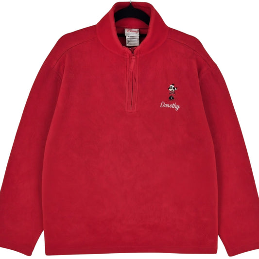 Disney Dorothy Red Quarter Zip Fleece Jumper Size M