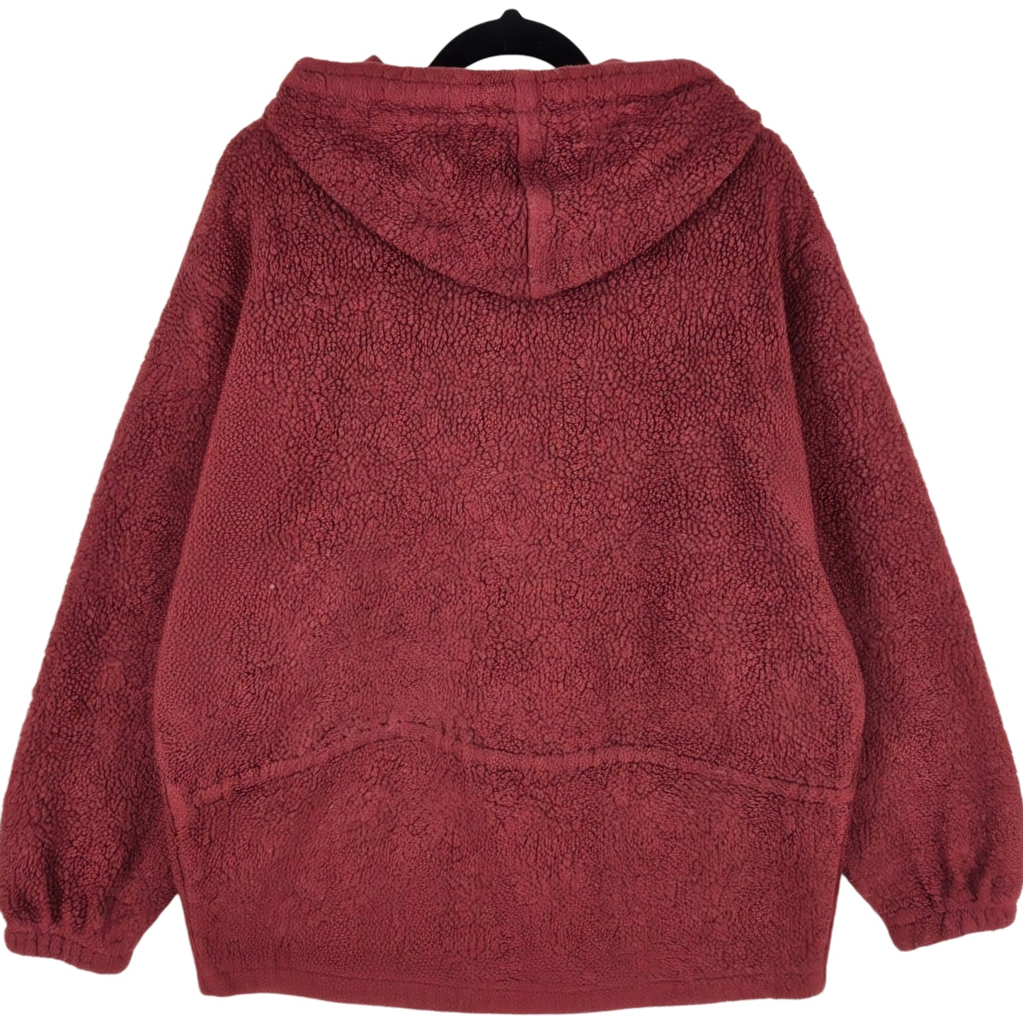 Vintage Woolrich 90's Burgundy USA Made Fleece Jumper Size L