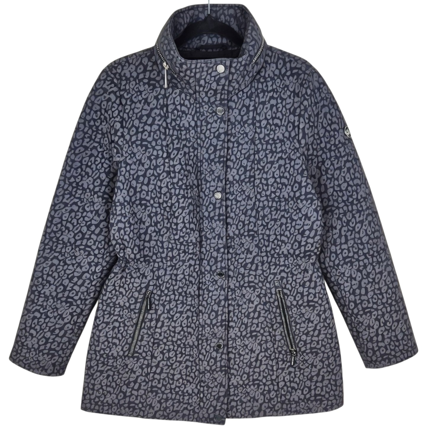 Michael Kors Womens Black Leopard Trench Coat Jacket Size S