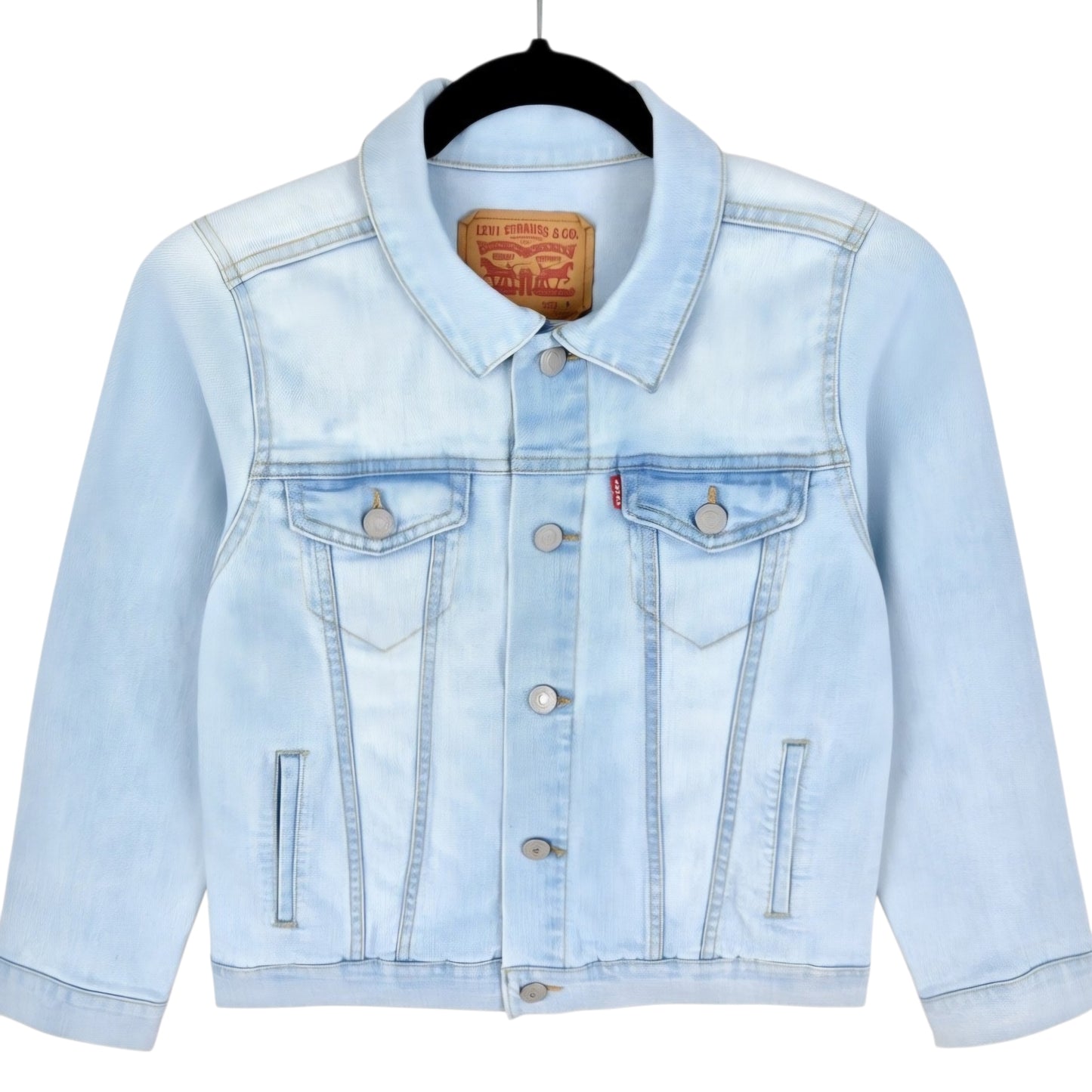 Levis Womens Light Blue Stretch Denim Jacket Size S