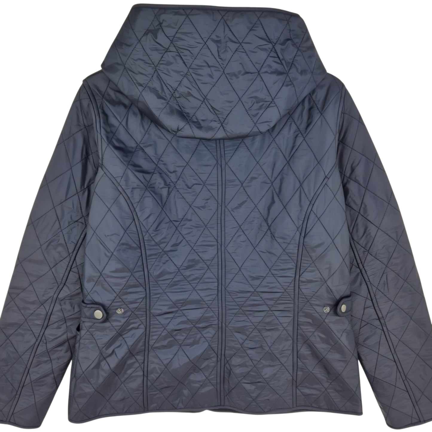 Barbour Womens Black Fleece Insulated Padded Button Jacket Size M
