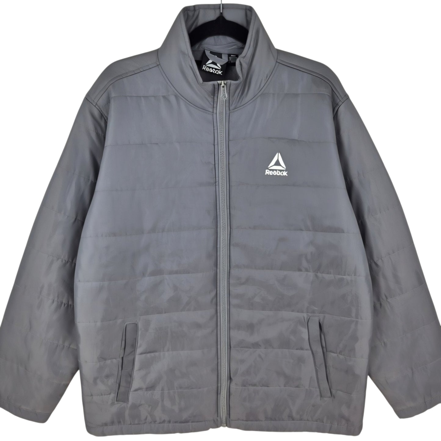Reebok Grey Padded Windbreaker Jacket Size M
