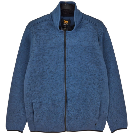 Lee Dark Blue Regular Fit Fleece Zip Jumper Size L