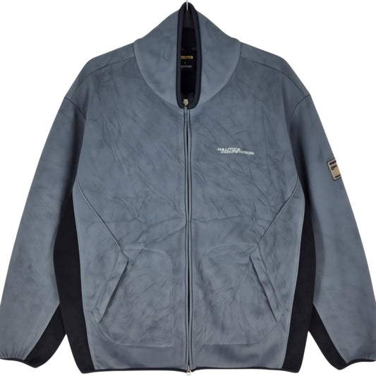 Vintage Nautica Competition Grey Fleece Zip Jumper Size L