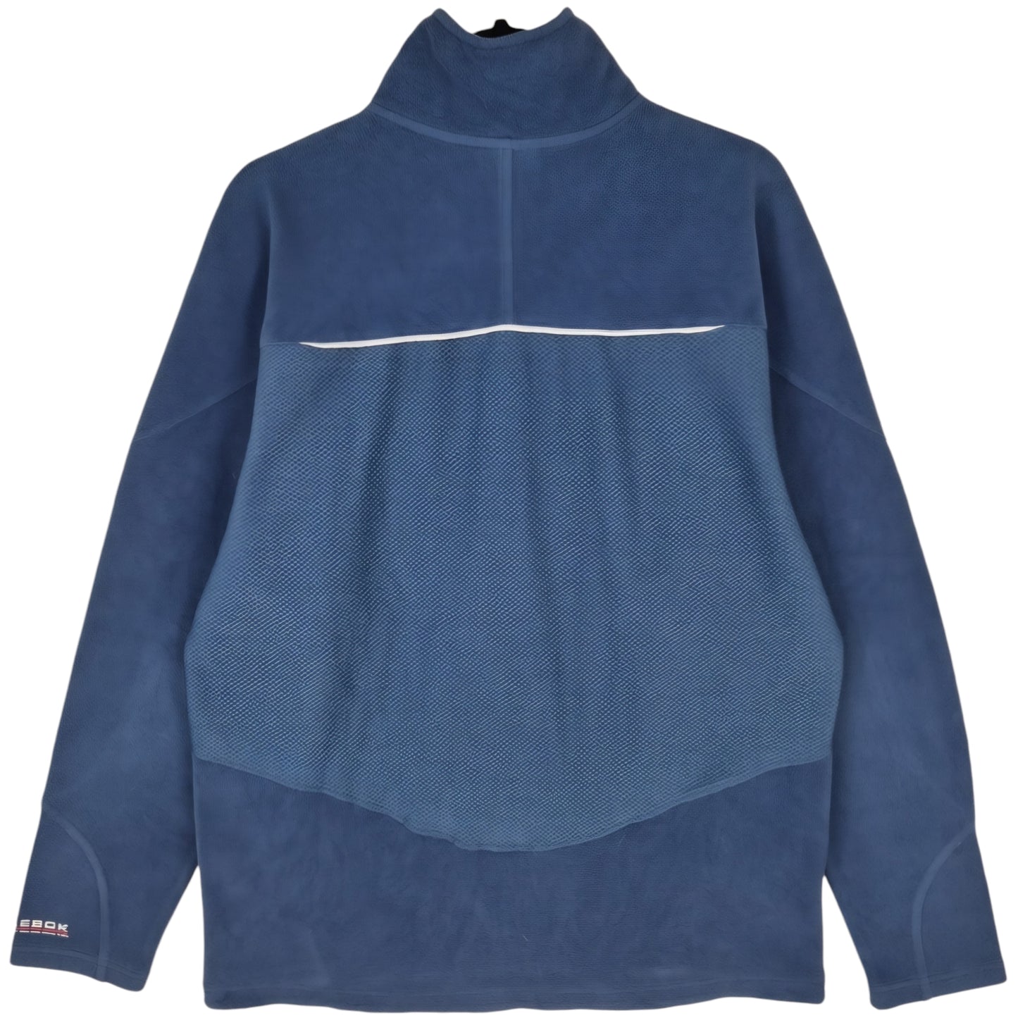 Vintage Reebok Dark Blue Quarter Zip Fleece Jumper Size L
