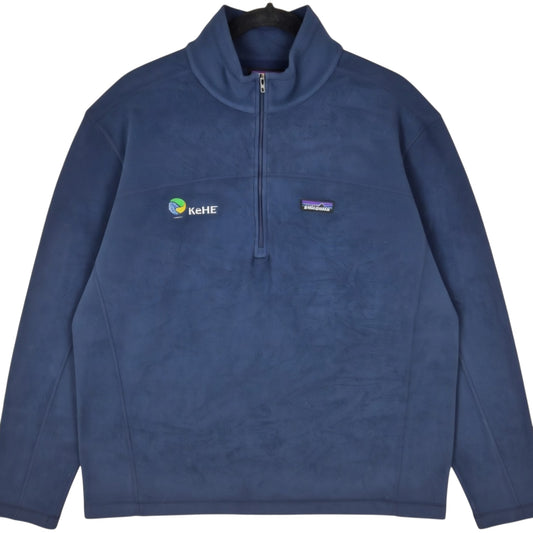 Patagonia Dark Blue Quarter Zip Fleece Jumper Size XL