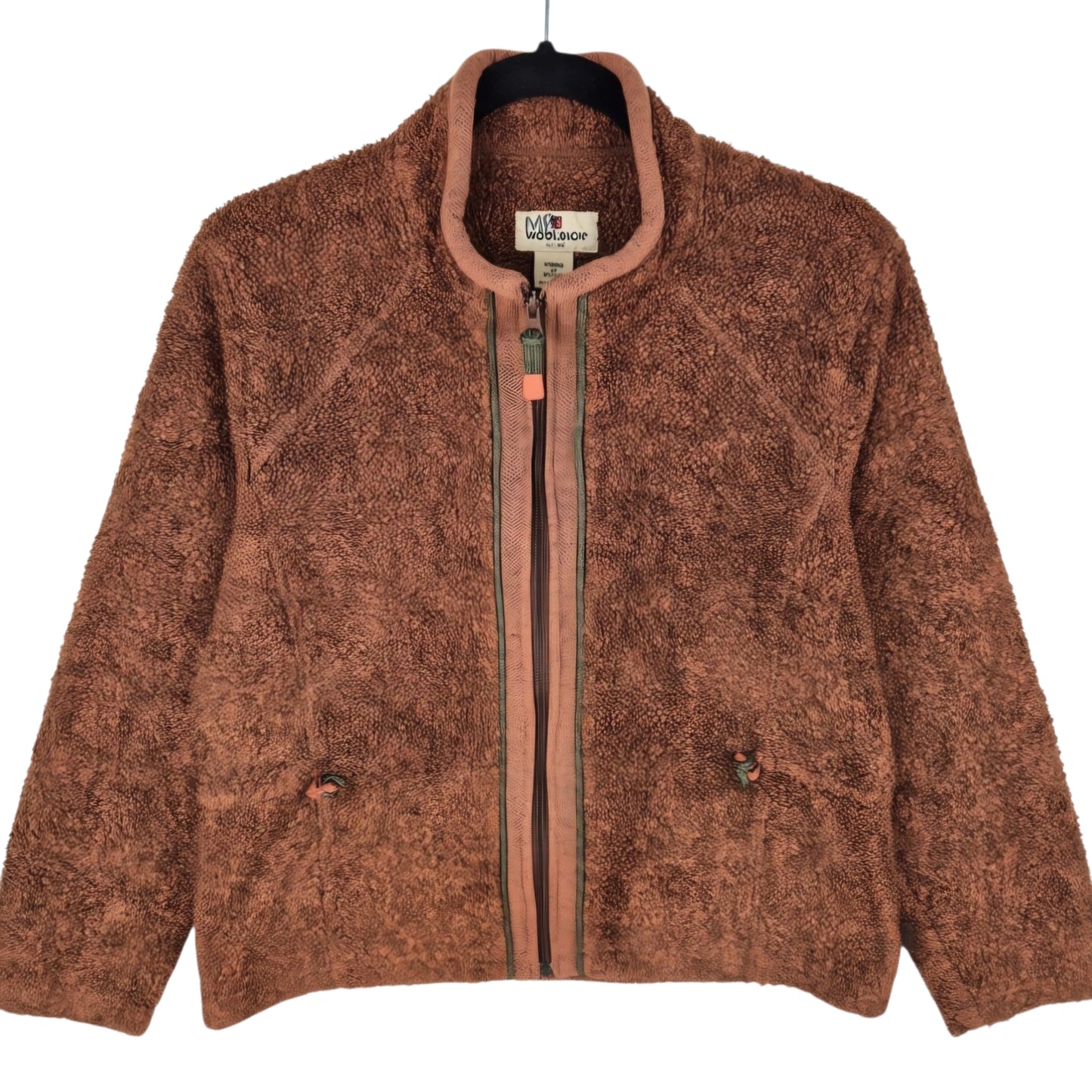 Woolrich Womens Brown Fleece Zip Jumper Size M