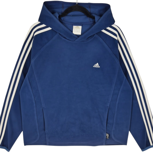 Vintage Adidas 2000's Dark Blue Fleece Hoodie Size L