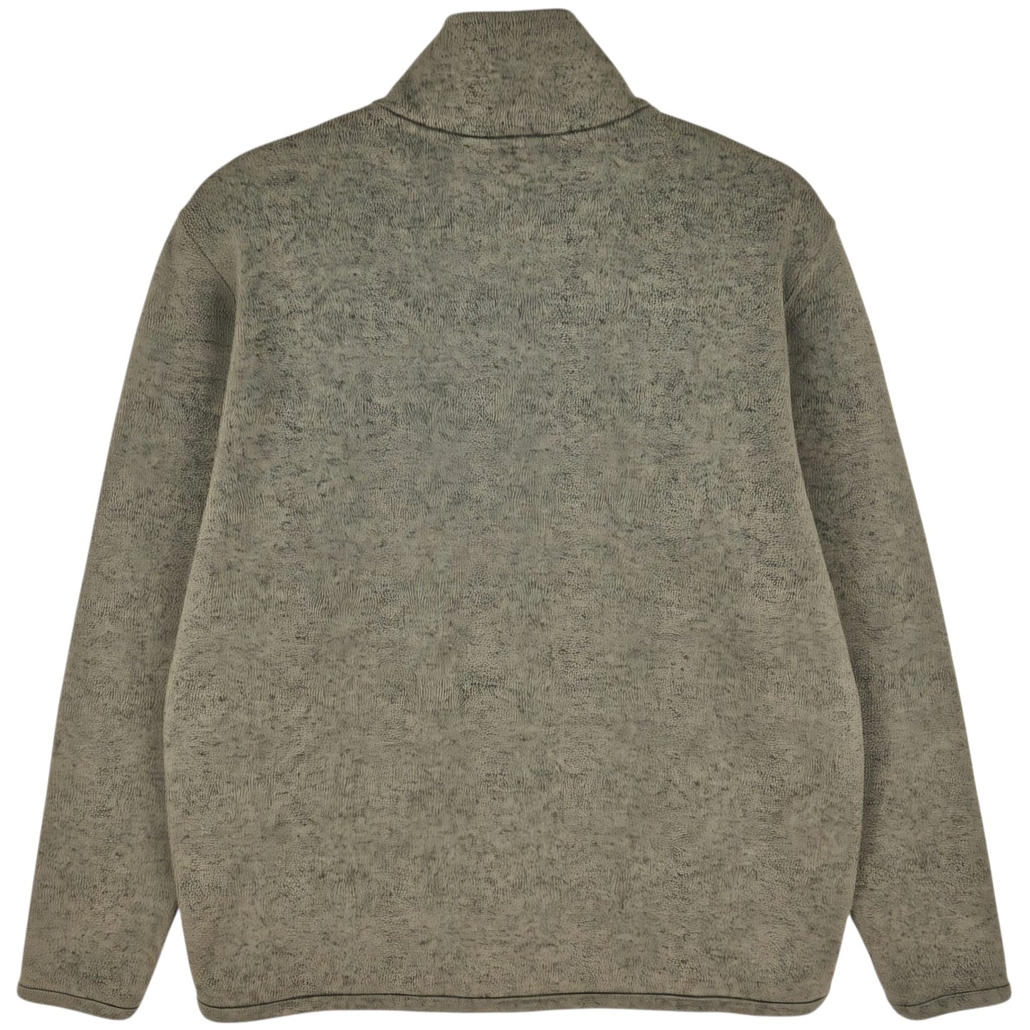 Wrangler Khaki Green Quarter Button Fleece Jumper Size M