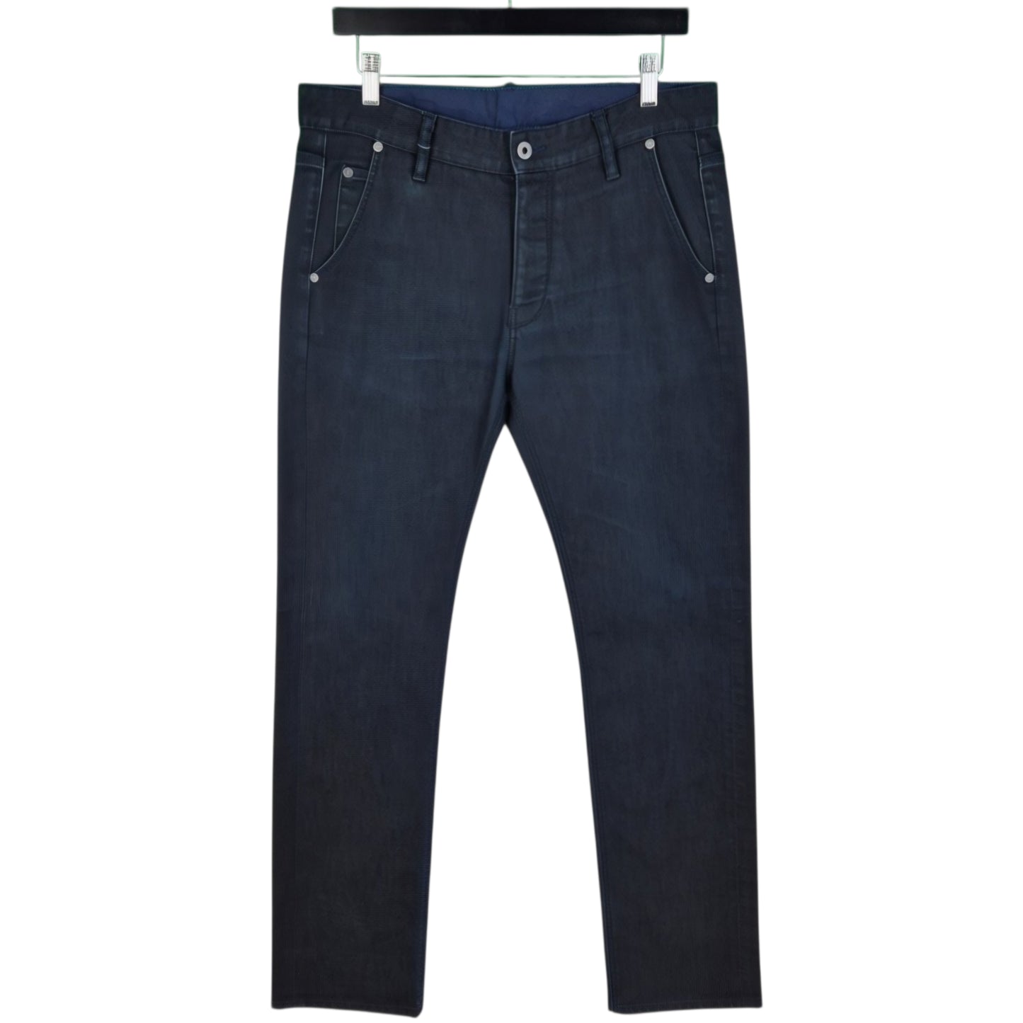 Massimo Dutti Jeans Black Straight Leg Denim W33
