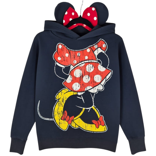 Disney Minnie Mouse Womens Black Hoodie Size S