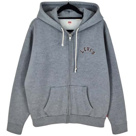 Levis Grey Fleece Zip Hoodie Size M
