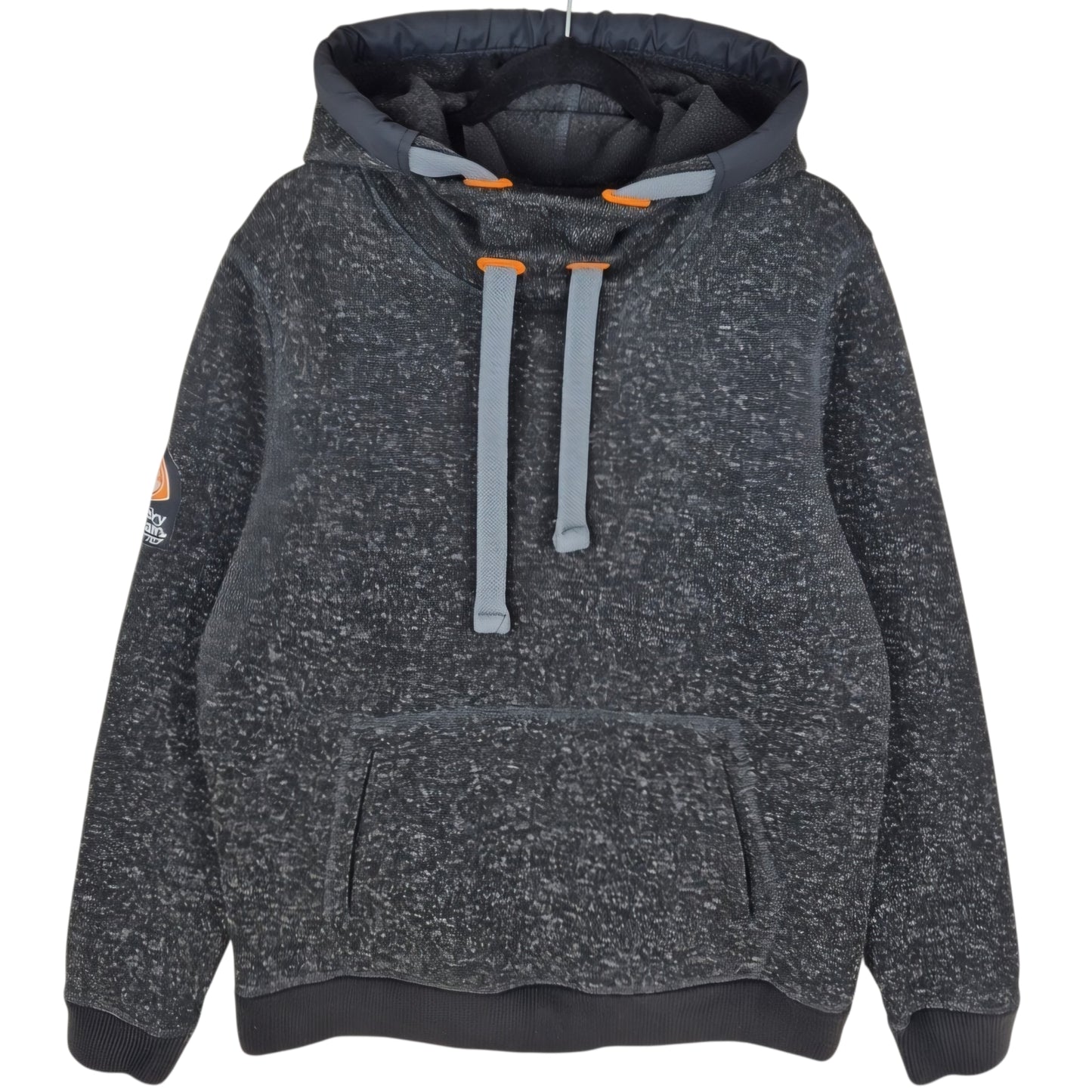 Superdry Black Fleece Hoodie Size 2XL
