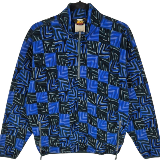 Vintage REI Outdoor Gear 90's Blue Quarter Zip Fleece Jumper Size M