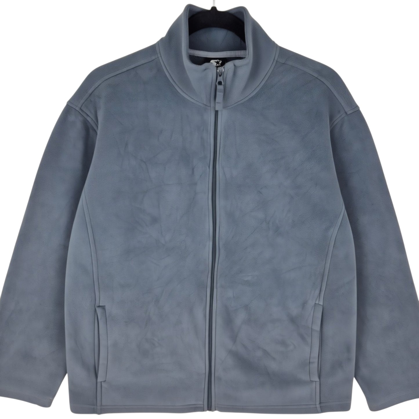 Vintage Starter Grey Fleece Zip Jumper Size M
