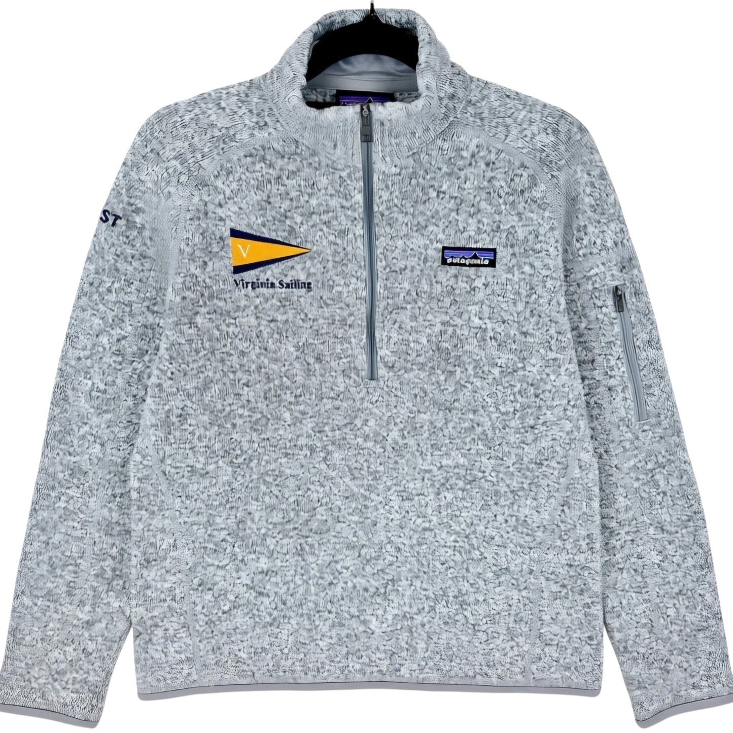 Patagonia Virginia Sailing Womens Light Grey Quarter Zip Fleece Jumper Size M