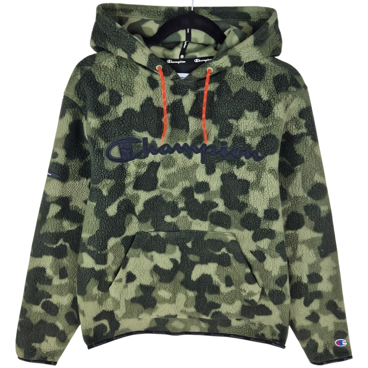 Champion Camo Green Embroidered Fleece Hoodie Size S