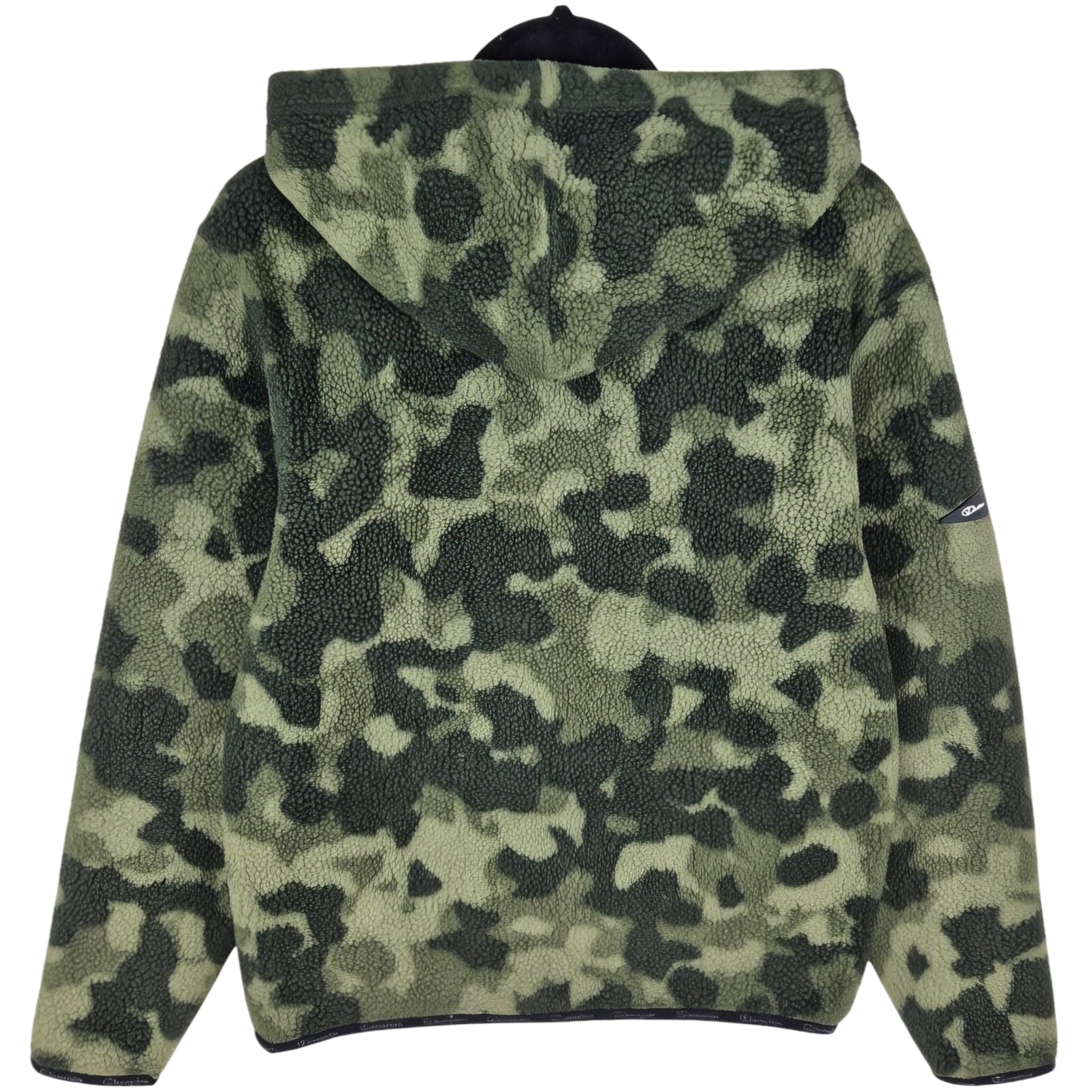 Champion Camo Green Embroidered Fleece Hoodie Size S