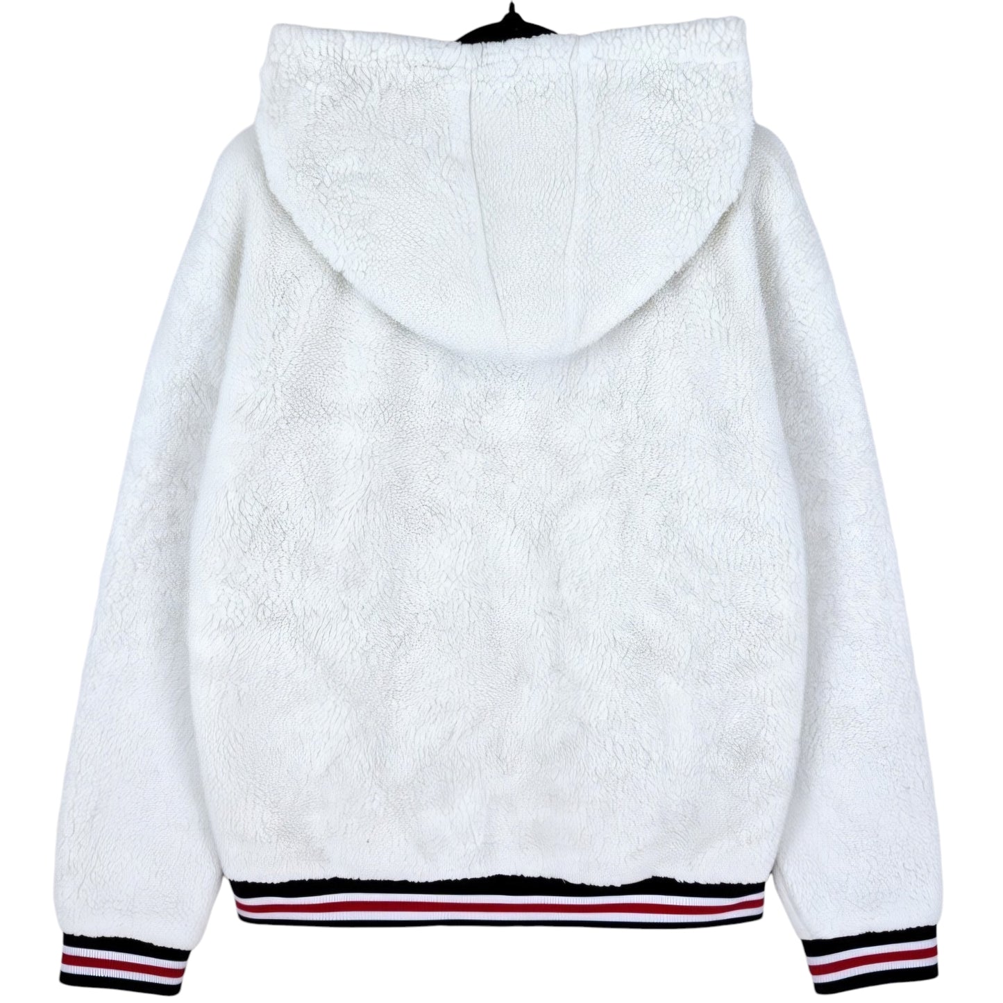 FILA White Embroidered Fleece Hoodie Size S