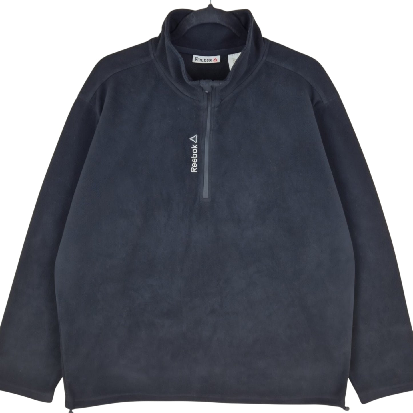 Reebok Black Quarter Zip Fleece Jumper Size XL