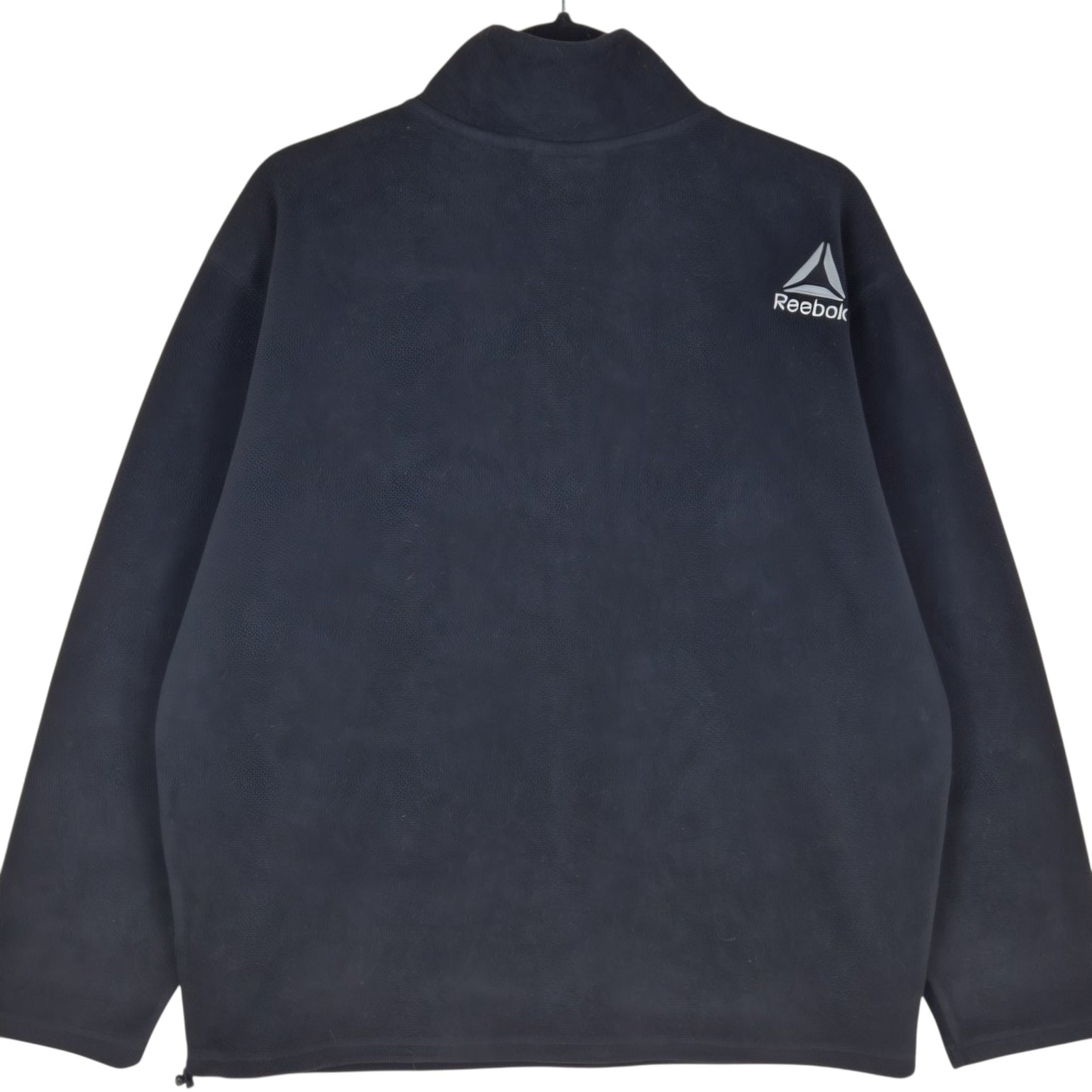 Reebok Black Quarter Zip Fleece Jumper Size XL