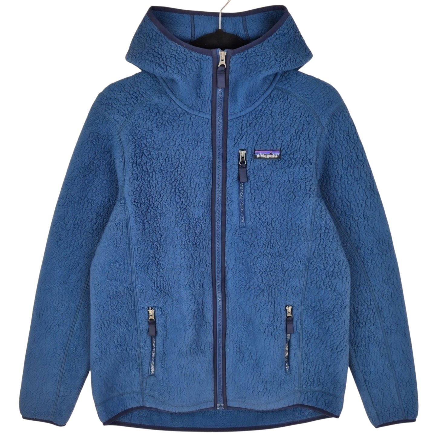 Patagonia Womens Dark Blue Fleece Zip Hoodie Size XL