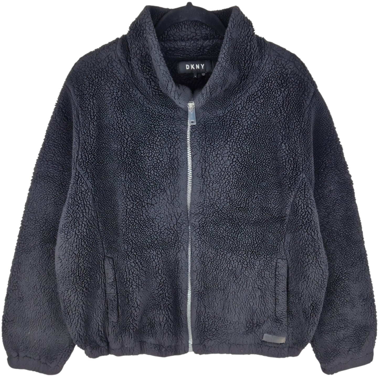 DKNY Black Fleece Zip Jumper Size M