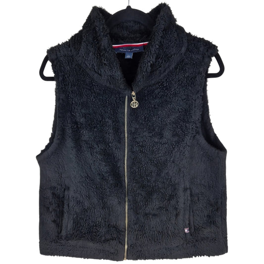 Tommy Hilfiger Womens Black Fleece Vest Size L