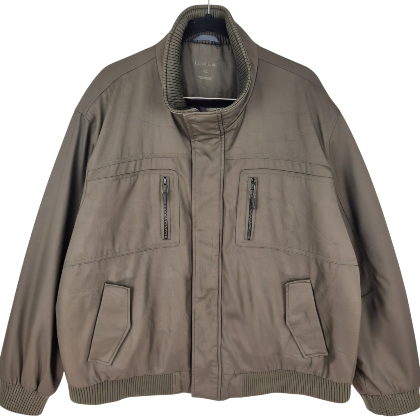 Calvin Klein Olive Green Heavy Quilted Jacket Size 2XL