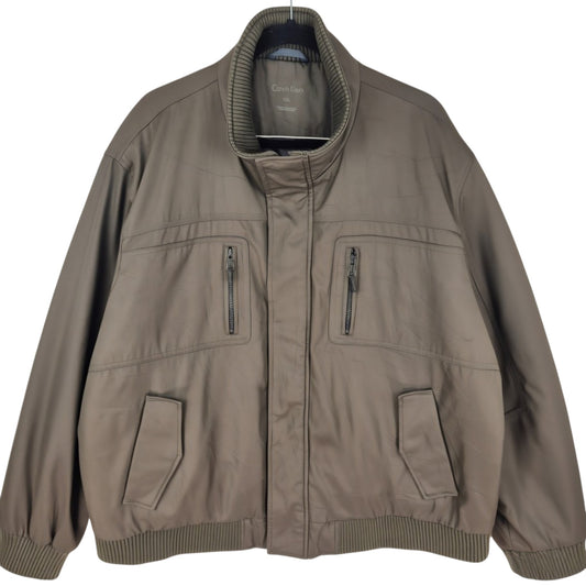 Calvin Klein Olive Green Heavy Quilted Jacket Size 2XL