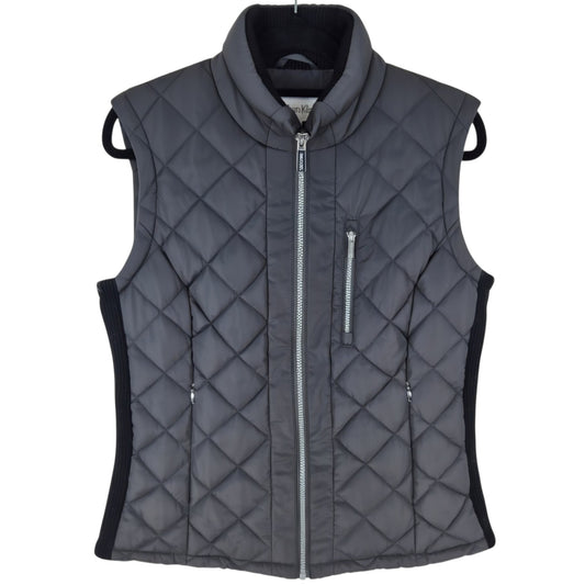 Calvin Klein Womens Grey Padded Vest Size XS