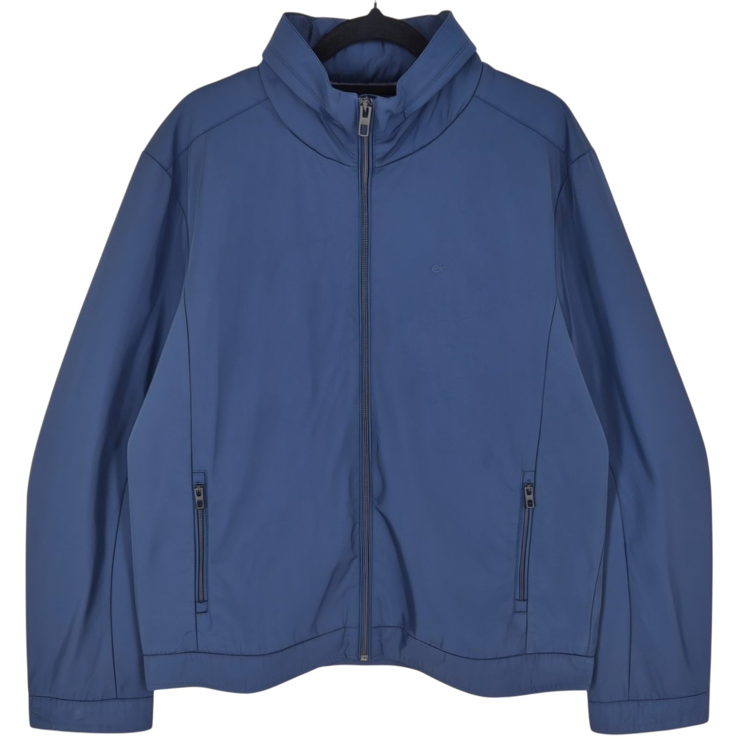 Calvin Klein Dark Blue Windbreaker Jacket With Packable Hood Size M
