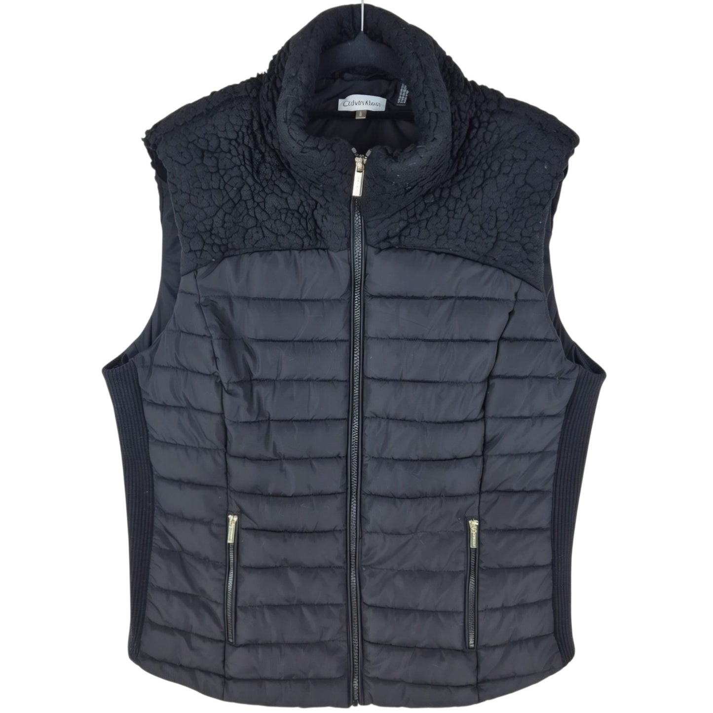 Calvin Klein Womens Black Padded Vest Size L