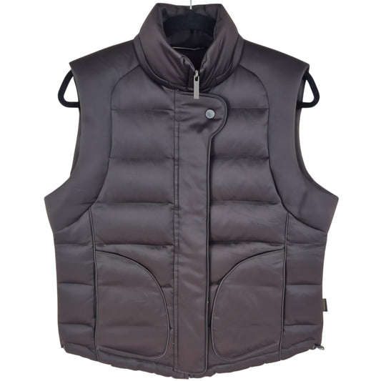 Calvin Klein Womens Dark Brown Padded Down Vest Size M