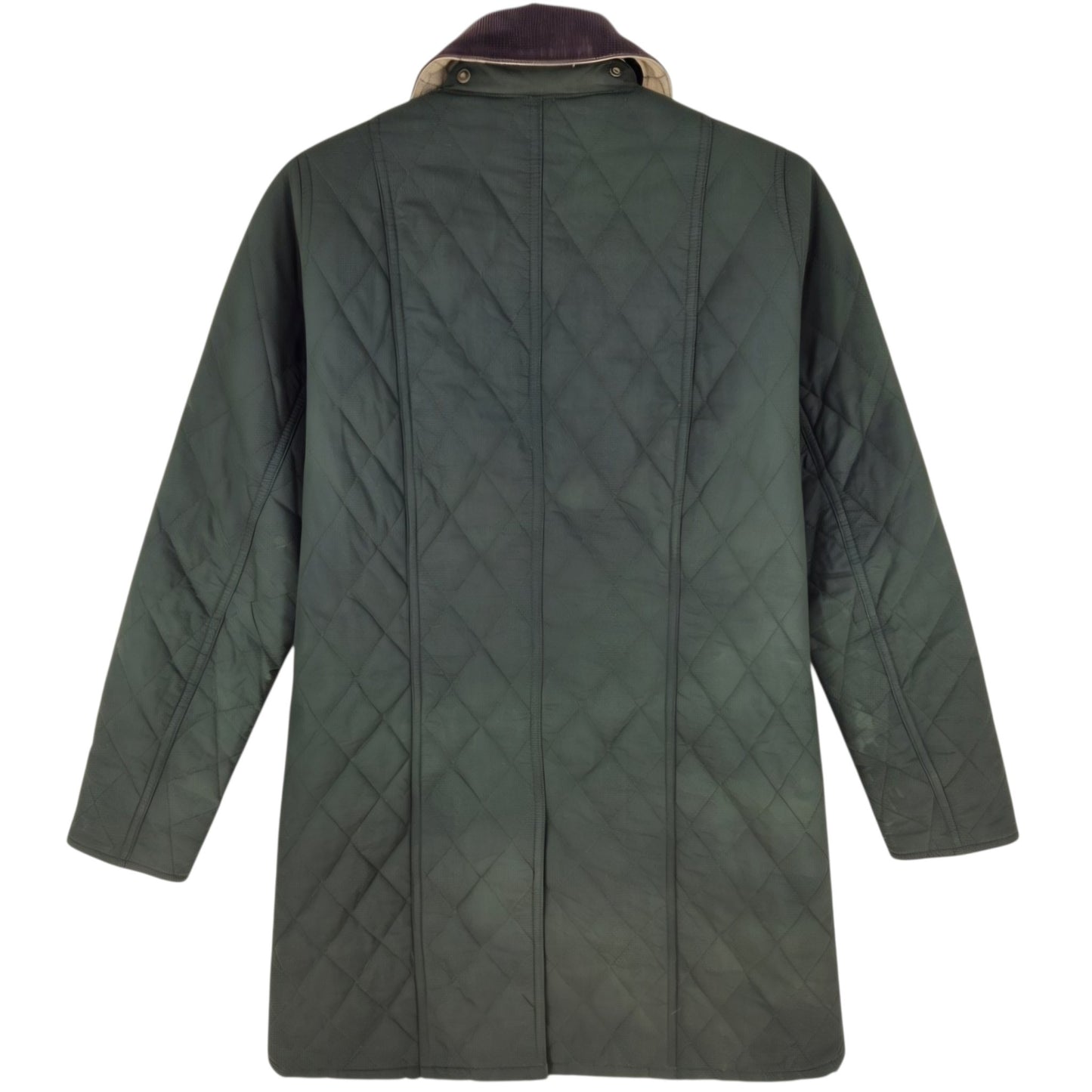 Barbour Womens Dark Green Padded Trench Coat Jacket Size S
