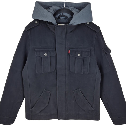 Levis Black Heavy Quilted Jacket Size S