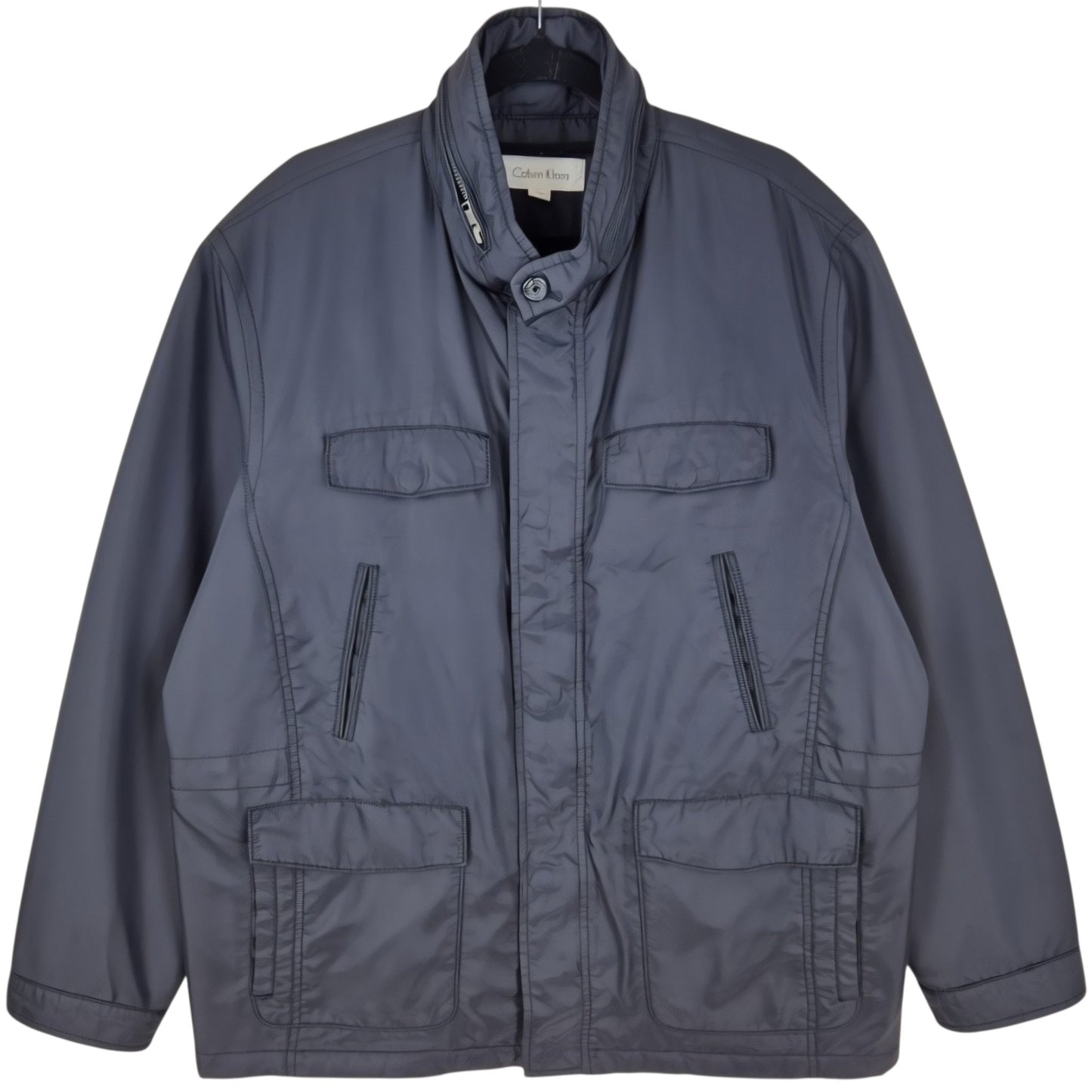 Calvin Klein Black Nylon Windbreaker Jacket Size L