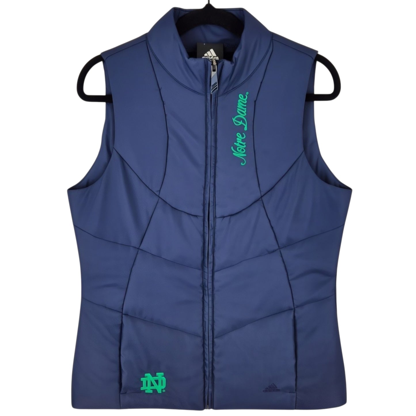 Adidas Notre Dame Irish Dark Blue Padded Vest Size S