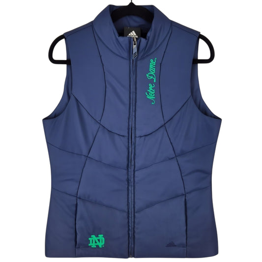 Adidas Notre Dame Irish Dark Blue Padded Vest Size S