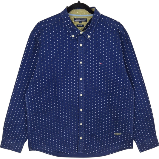 Tommy Hilfiger Dark Blue Regular Fit Dress Shirt Size XL