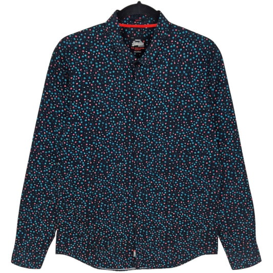 Superdry Black Slim Fit Dress Shirt Size L