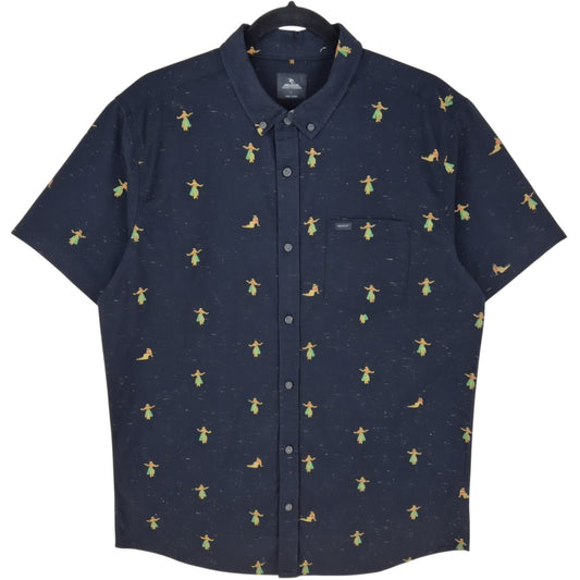 Ripcurl Black Short Sleeve Button Shirt Size L