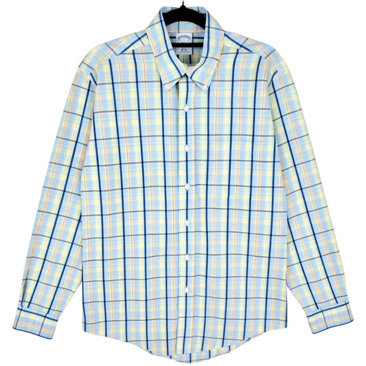 Brooks Brothers Green & Blue Non Iron Checkered Dress Shirt Size S