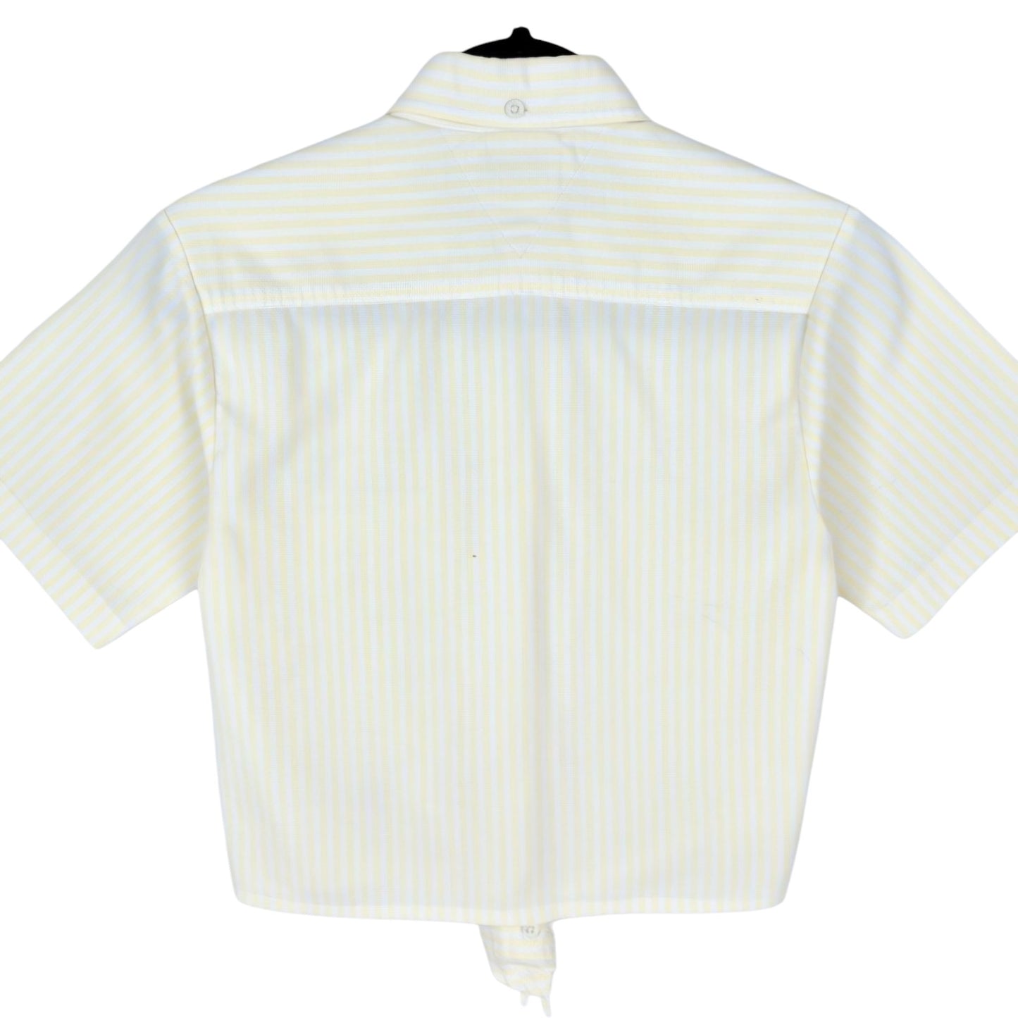 Vintage Tommy Hilfiger 90's Womens Yellow Button Crop Top Size S