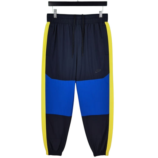 Nike Black Blue & Yellow Parachute Track Pants Size M