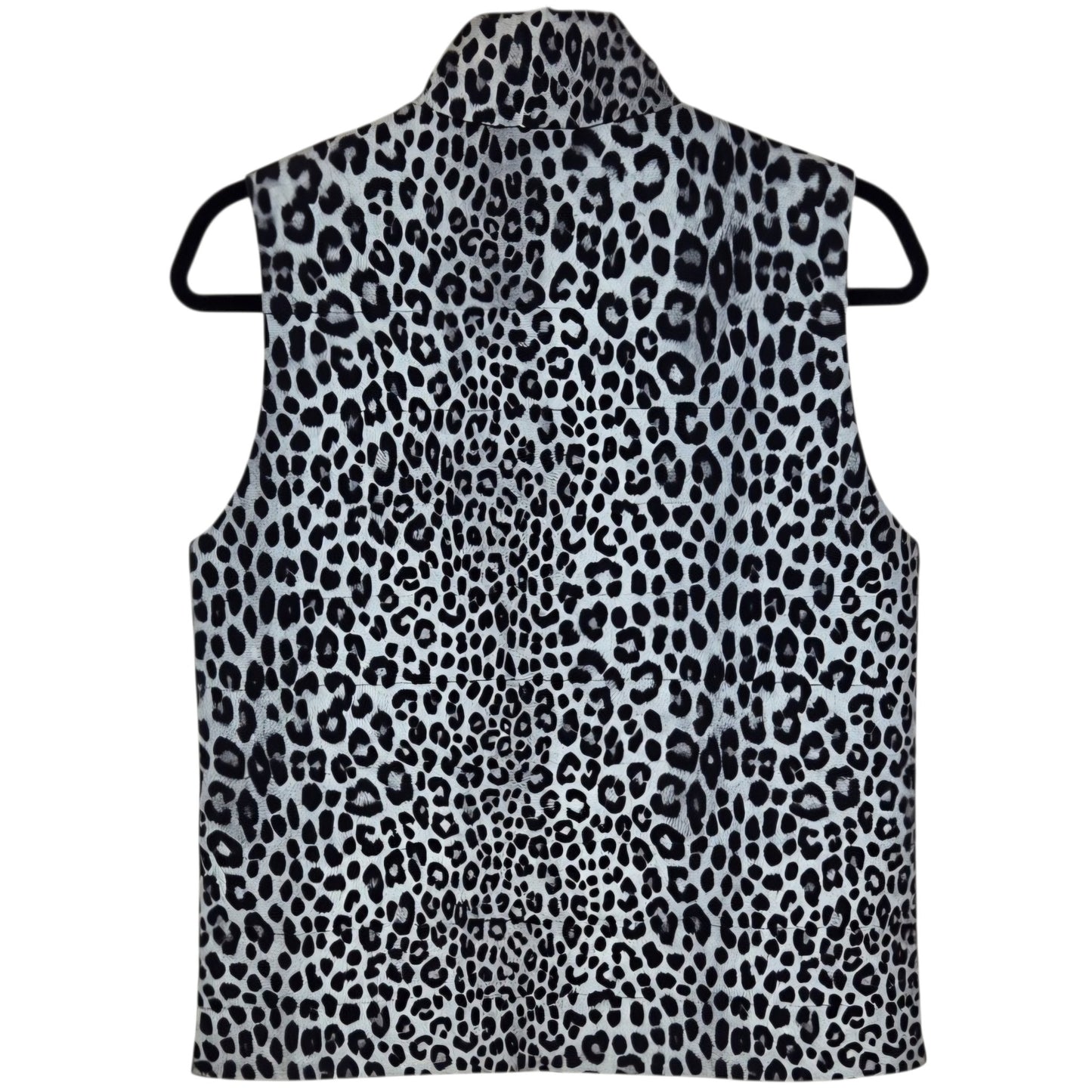 Michael Kors Womens Grey Leopard Padded Vest Size S