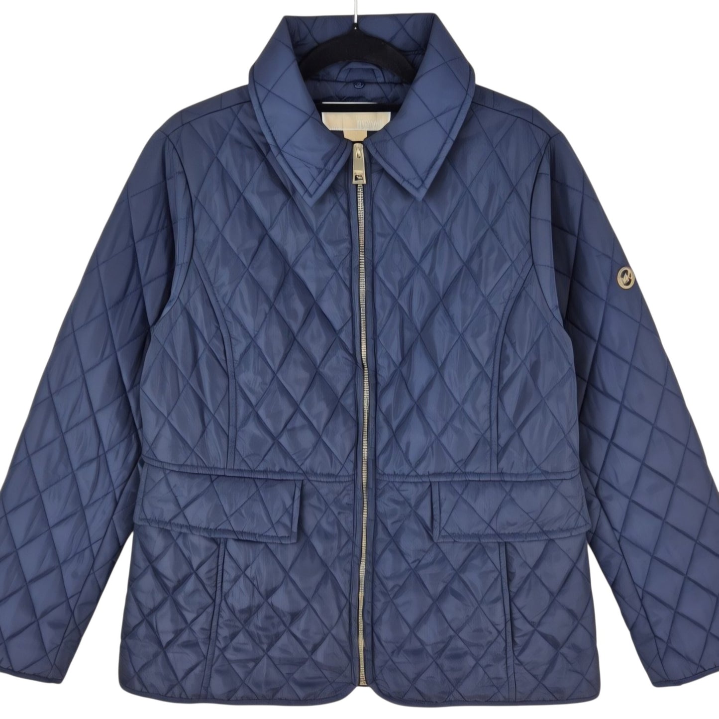 Michael Kors Womens Dark Blue Padded Jacket Size M